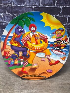 Vintage 1998 McDonald's Fun in the Sun Melamine Plate